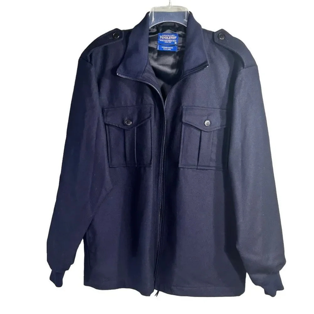Pendleton vintage navy bomber jacket